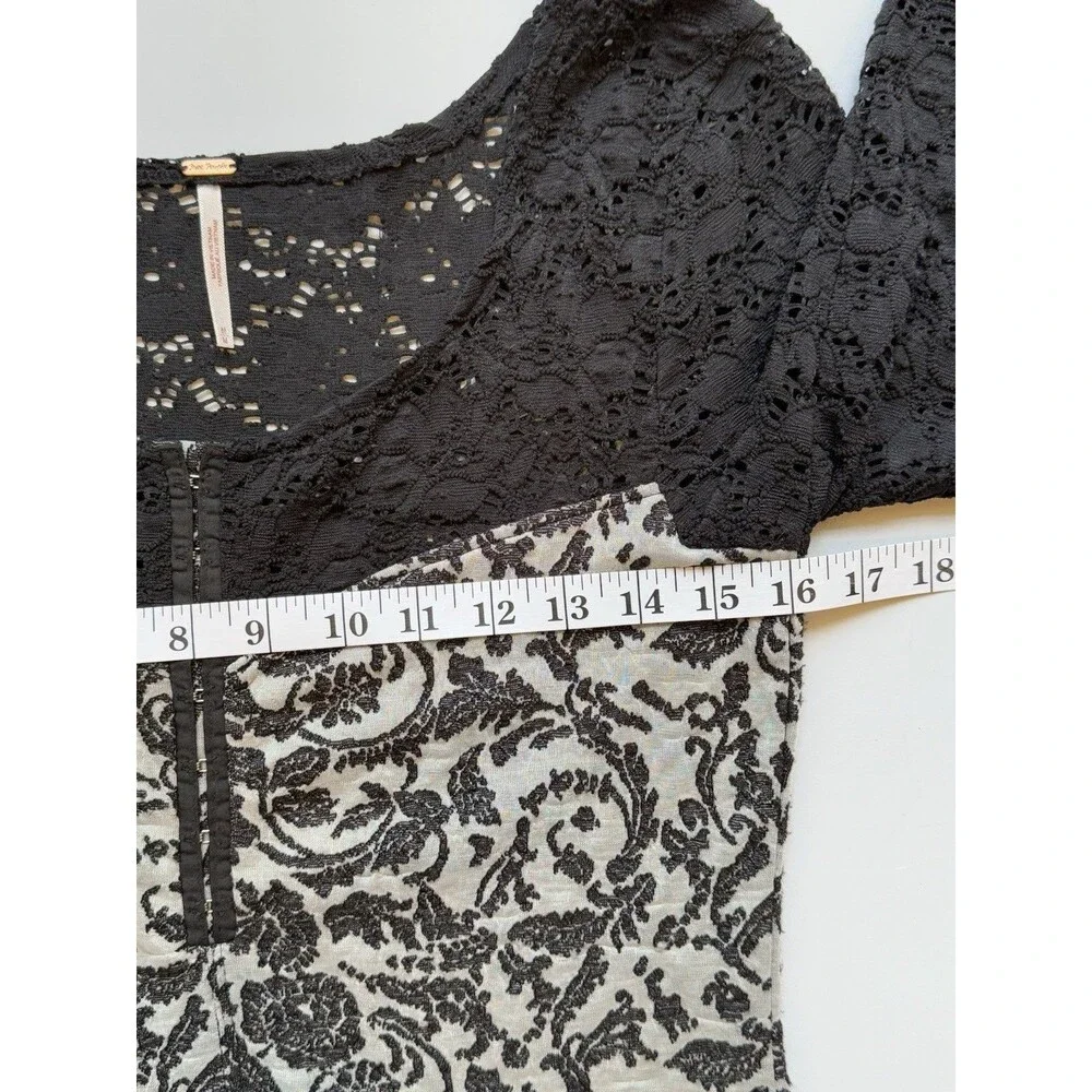 Free People Love You To Pieces Dress Sz Medium Y2K 90s Bodycon Whimsigoth Lace